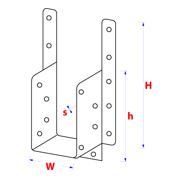 Beam support with strip