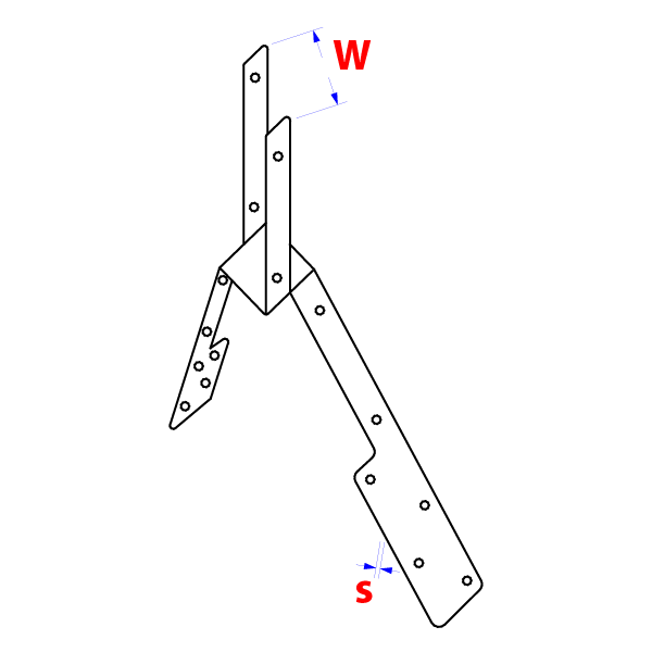 Ridge piece support 1.5mm